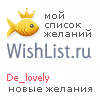 My Wishlist - de_lovely