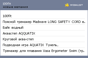 My Wishlist - 100fit
