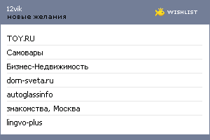 My Wishlist - 12vik