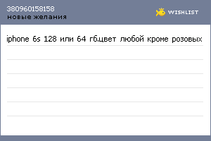 My Wishlist - 380960158158