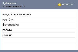 My Wishlist - 4ydo4ydnoe