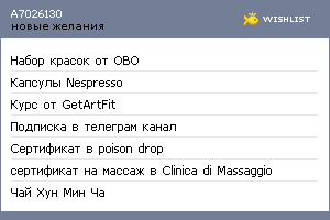 My Wishlist - a7026130