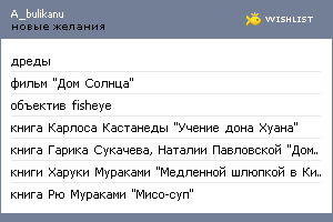 My Wishlist - a_bulikanu