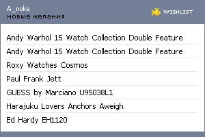 My Wishlist - a_noke
