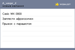 My Wishlist - a_vangar_d