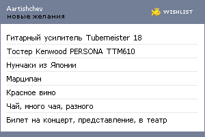 My Wishlist - aartishchev