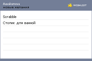 My Wishlist - aavakumova