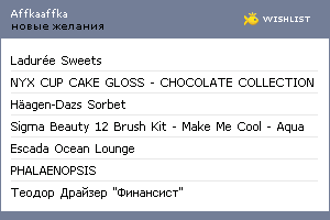 My Wishlist - affkaaffka