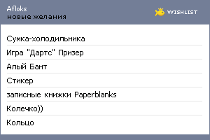 My Wishlist - afloks