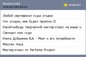 My Wishlist - airadavostled