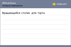 My Wishlist - akhvatskaya