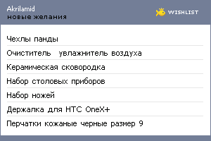 My Wishlist - akrilamid