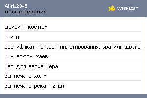 My Wishlist - aksi12345