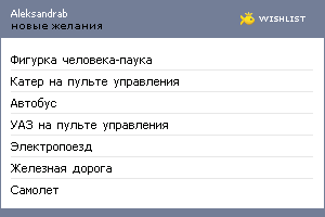 My Wishlist - aleksandrab