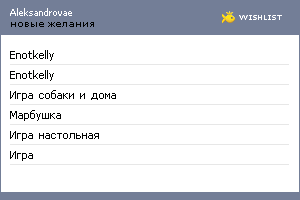 My Wishlist - aleksandrovae