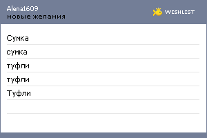 My Wishlist - alena1609