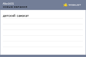 My Wishlist - alex1601