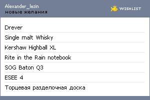 My Wishlist - alexander_lezin