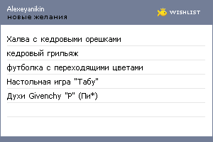 My Wishlist - alexeyanikin