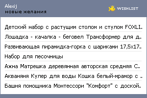 My Wishlist - alexij