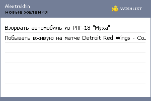 My Wishlist - alextrukhin