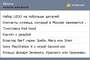 My Wishlist - alkiorus