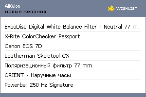 My Wishlist - alkulon