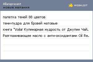My Wishlist - allarepresent