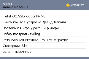 My Wishlist - allenac