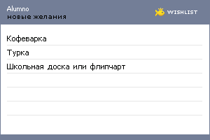 My Wishlist - alumno