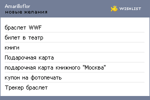 My Wishlist - amarilloflor