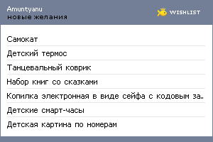 My Wishlist - amuntyanu