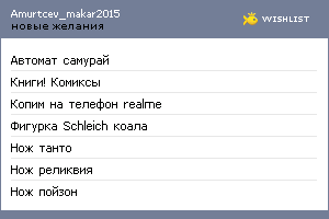 My Wishlist - amurtcev_makar2015