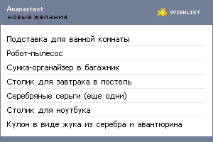 My Wishlist - ananastest