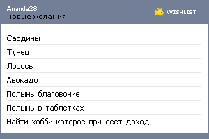 My Wishlist - ananda28