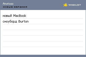 My Wishlist - anataaa