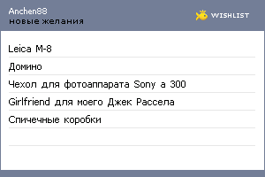 My Wishlist - anchen88