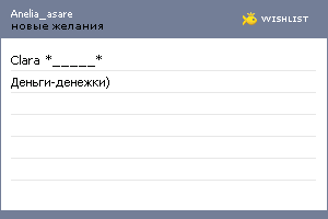 My Wishlist - anelia_asare