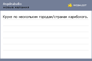 My Wishlist - angelinabudko