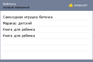 My Wishlist - anikitova
