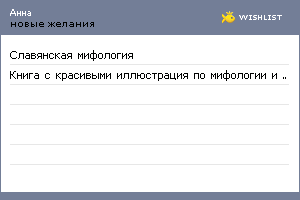 My Wishlist - anna_battaba