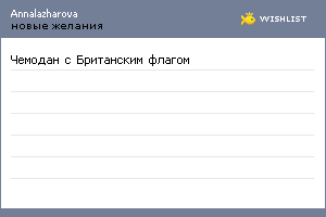 My Wishlist - annalazharova