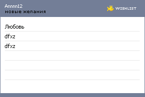 My Wishlist - annnn12