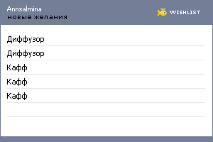 My Wishlist - annsalmina