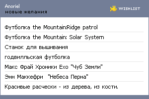My Wishlist - anoriel