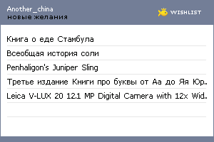 My Wishlist - another_china