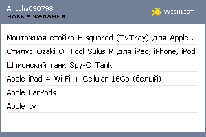 My Wishlist - antoha030798