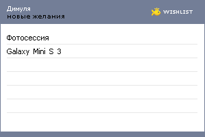 My Wishlist - anuchin20