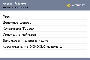 My Wishlist - anutka_fedorova