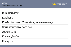 My Wishlist - anyalove
